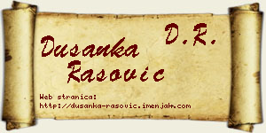 Dušanka Rašović vizit kartica